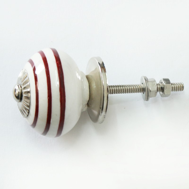 Möbelknöpfe Set 6-8-10 STK Griffe Dunkelrot Weiß Keramik Knöpfe rot