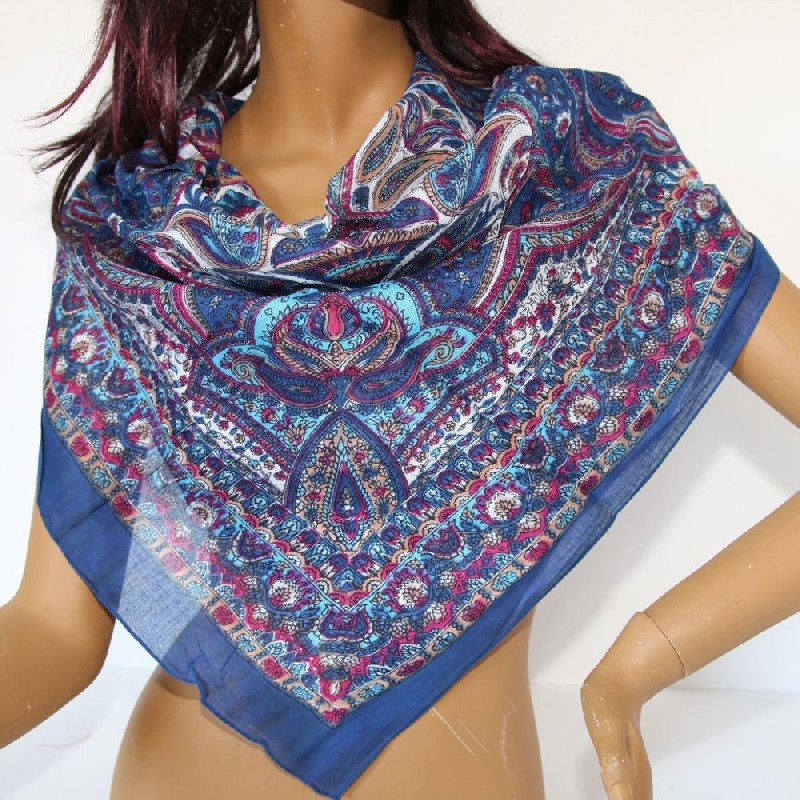 Bandana Halstuch 55x55 Cm - Baumwolle Mit Paisley Muster