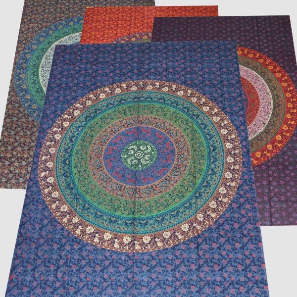 div Mandala Flower Tagesdecke-Wandbehang-Dekotuch Farben 210x240